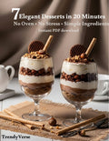 7 No-Bake Dessert Cups Recipes – Easy 20 Minute Digital PDF Cookbook