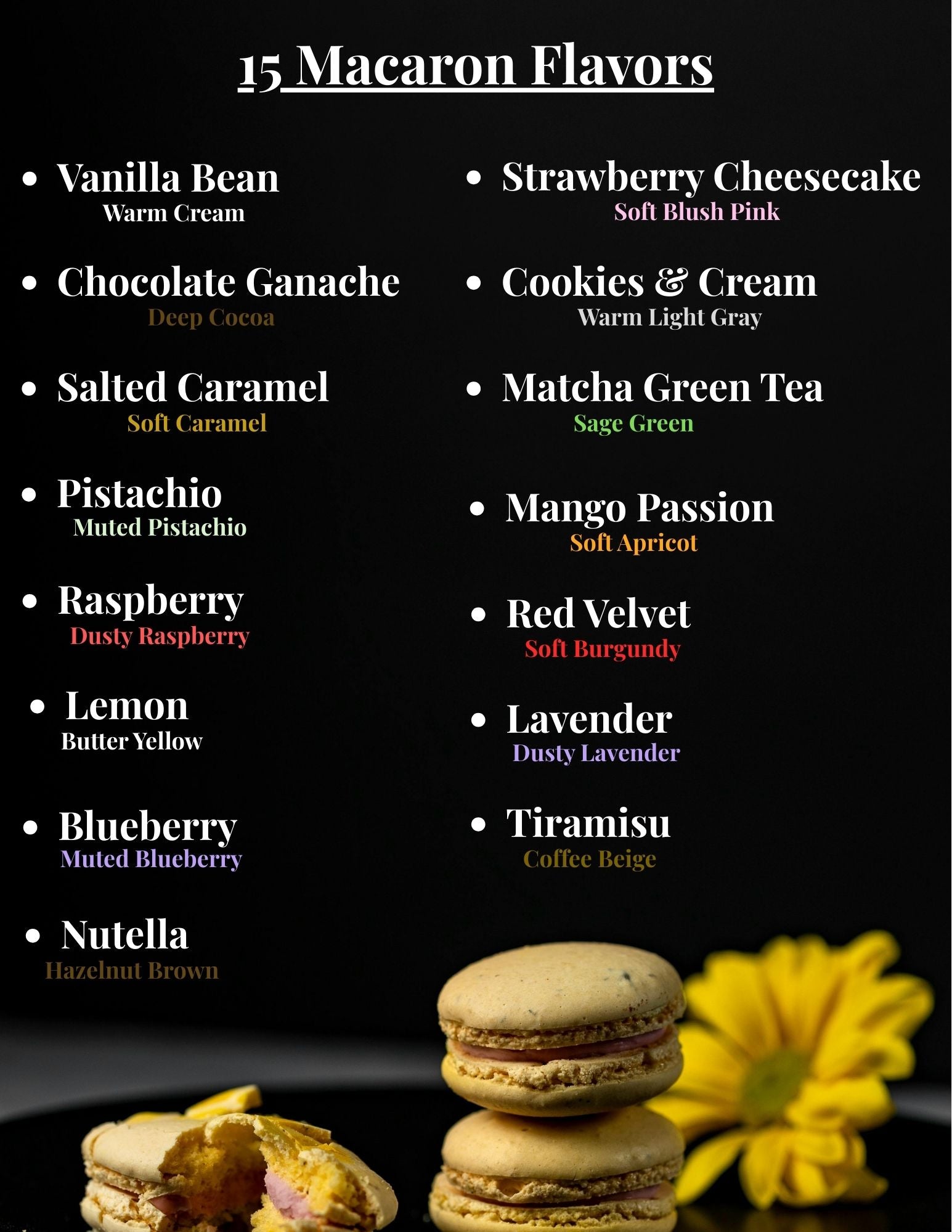 Macaron Recipe Ebook – 15 French Macaron Flavors (Beginner Friendly)